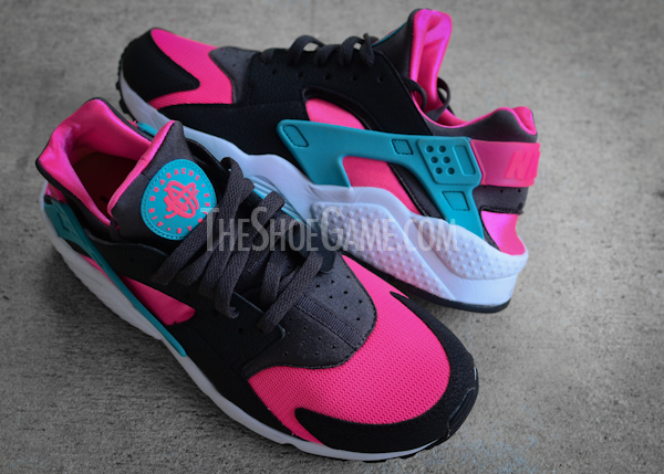 nike huarache pas cher rose et noir